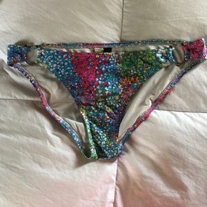 Multi colored bathing suit bottoms